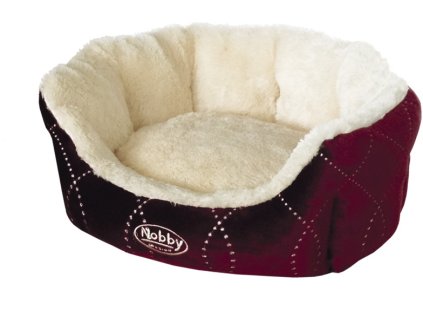 25968 2 nobby ceno plysovy pelisek vinovy 45x40x19cm z kategorie chovatelske potreby a krmiva pro psy pelisky a dvirka pro psy pelechy a pohovky pro psy