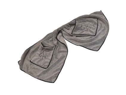 59513 nobby rucnik s navleky na ruce sedy 100x50cm z kategorie chovatelske potreby a krmiva pro psy oblecky a doplnky pro psy zupany rucniky pro psy