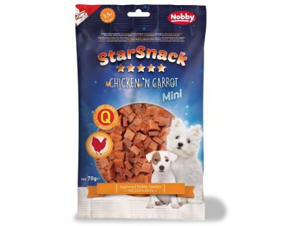 1473 3 nobby starsnack mini soft kure mrkev pamlsky pro psy 70g z kategorie chovatelske potreby a krmiva pro psy pamlsky pro psy polomekke pamlsky pro psy
