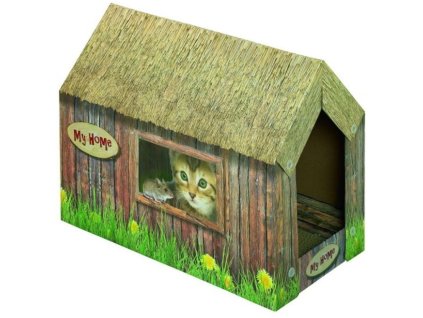 10893 1 nobby kartonovy domecek pro kocky 49x26x36cm z kategorie chovatelske potreby a krmiva pro kocky skrabadla pro kocky
