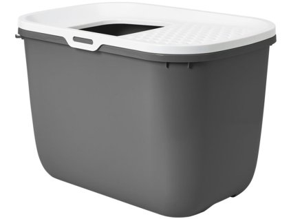 28575 1 savic hop in toaleta pro kocky s hornim vstupem antracit 59x39x38cm z kategorie chovatelske potreby a krmiva pro kocky toalety steliva pro kocky kocici toalety