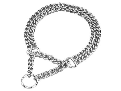 3822 1 nobby obojek retizkovy polostahovaci chrom dvourady 60cm z kategorie chovatelske potreby a krmiva pro psy obojky voditka a postroje pro psy obojky pro psy