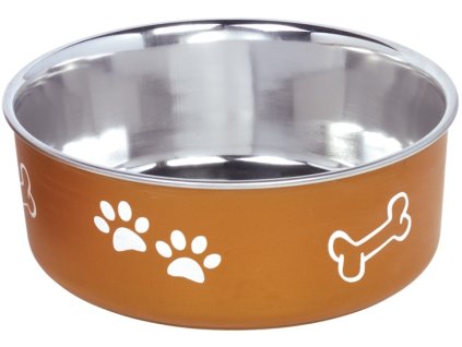 29718 1 nobby fusion nerez miska s plast oplastenim oranzova 16cm 940ml z kategorie chovatelske potreby a krmiva pro psy misky a davkovace pro psy nerezove misky pro psy