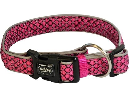 91135 nobby plochy obojek mesh air ruzova xs s