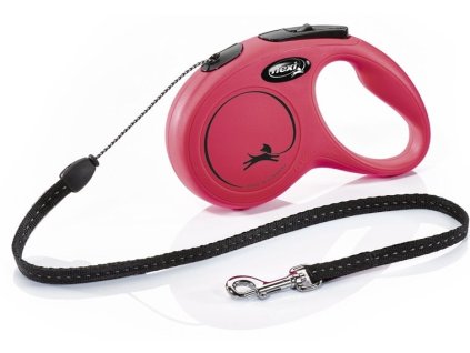 7275 1 flexi new classic s voditko lankove 5m 12kg cervena z kategorie chovatelske potreby a krmiva pro psy obojky voditka a postroje pro psy voditka pro psy samonavijeci voditka pro psy