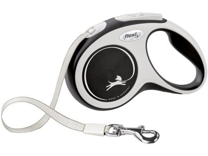 21543 2 flexi new comfort s voditko pasek 5m 15kg cerna z kategorie chovatelske potreby a krmiva pro psy obojky voditka a postroje pro psy voditka pro psy samonavijeci voditka pro psy