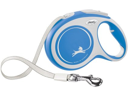 28281 2 flexi new comfort l voditko pasek 8m 50kg modra z kategorie chovatelske potreby a krmiva pro psy obojky voditka a postroje pro psy voditka pro psy samonavijeci voditka pro psy