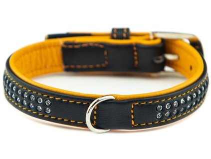 14895 2 nobby pacific deluxe obojek se swarovski krystaly m 47cm oranzova z kategorie chovatelske potreby a krmiva pro psy obojky voditka a postroje pro psy obojky pro psy