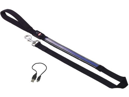 27552 1 nobby flash mesh svitici modre voditko 120cm 25mm z kategorie chovatelske potreby a krmiva pro psy obojky voditka a postroje pro psy voditka pro psy klasicka voditka pro psy