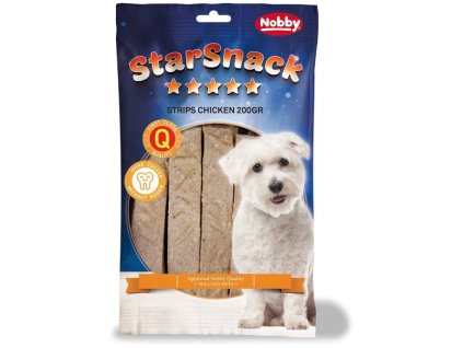 1605 1 nobby starsnack strips pamlsek platky kureci 20ks 200g z kategorie chovatelske potreby a krmiva pro psy pamlsky pro psy tycinky salamky pro psy