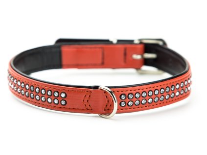 9222 1 nobby crystal obojek se swarovski krystaly 42cm 17mm terakota z kategorie chovatelske potreby a krmiva pro psy obojky voditka a postroje pro psy obojky pro psy
