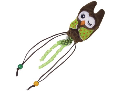 16554 2 nobby hracka pro kocky sova s drevenymi koralky 25 cm z kategorie chovatelske potreby a krmiva pro kocky hracky pro kocky catnipove hracky pro kocky