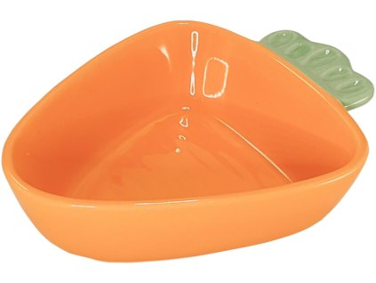 37671 1 nobby keramicka miska pro hlodavce tvar mrkve 15 x 12 x 4 5 cm 200ml z kategorie chovatelske potreby a krmiva pro hlodavce a mala zvirata misky napajecky misky