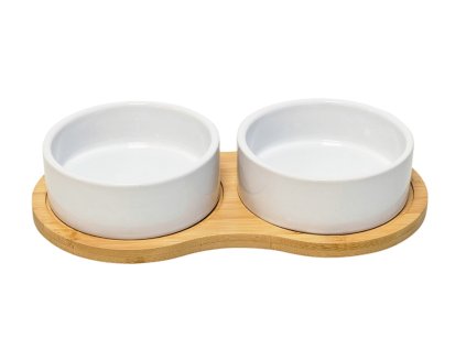 113082 nobby stojan 2 misky bambasso 2x 400 ml