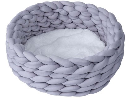 79737 quapas pleteny pelisek sedy 45x45cm z kategorie chovatelske potreby a krmiva pro kocky pelisky dvirka a ostatni doplnky pro kocky pelisky pro kocky