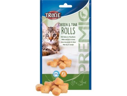 75564 3 ttrixie premio chicken tuna rolls valecky s tunakem a kuretem 50 g z kategorie chovatelske potreby a krmiva pro kocky krmivo a pamlsky pro kocky pamlsky pro kocky