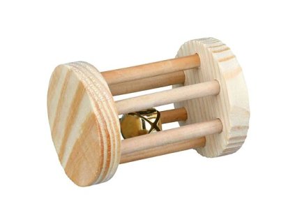 59873 1 trixie dreveny valecek s rolnickou pro hlodavce 7 cm z kategorie chovatelske potreby a krmiva pro hlodavce a mala zvirata hracky zabava