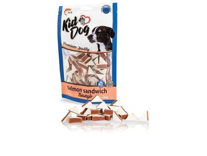 76317 3 kiddog lososove sendvicove trojuhelnicky 80 g z kategorie chovatelske potreby a krmiva pro psy pamlsky pro psy polomekke pamlsky pro psy