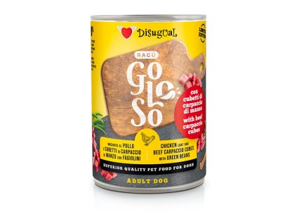 50280 1 disugual dog gurmanske kureci ragu hovezi carpaccio se zelenymi fazolkami 400g z kategorie chovatelske potreby a krmiva pro psy krmiva pro psy konzervy pro psy