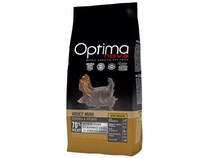 78174 1 optimanova dog adult mini chicken potato gf 2 kg z kategorie chovatelske potreby a krmiva pro psy krmiva pro psy granule pro psy