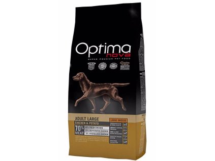78186 1 optimanova dog adult large chicken potato gf 12 kg z kategorie chovatelske potreby a krmiva pro psy krmiva pro psy granule pro psy