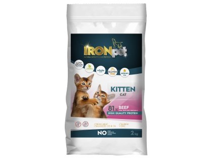78492 1 ironpet cat kitten beef hovezi 2 kg z kategorie chovatelske potreby a krmiva pro kocky krmivo a pamlsky pro kocky granule pro kocky