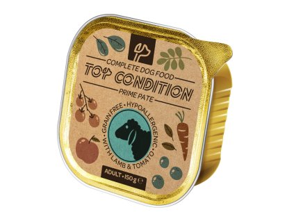 89763 top condition dog lamb tomato pate 150 g