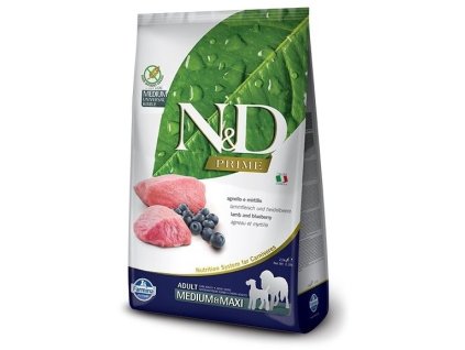 11097 n d prime dog adult m l lamb blueberry 2 5kg z kategorie chovatelske potreby a krmiva pro psy krmiva pro psy granule pro psy