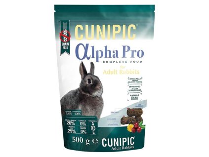 56019 1 cunipic alpha pro rabbit adult kralik dospely 500 g z kategorie chovatelske potreby a krmiva pro hlodavce a mala zvirata krmiva pro hlodavce a mala zvirata