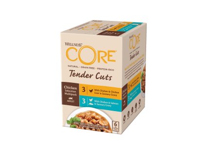 97450 kapsicka wellness core cat tender multipack kureci vyber 510g