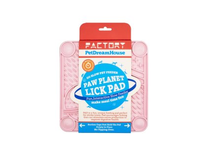 87744 petdreamhouse lizaci podlozka paw planet lick pad svetle ruzova