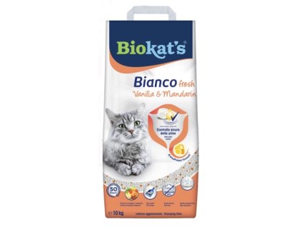 53136 biokats bianco fresh vanilka a mandarinka podestylka 10kg z kategorie chovatelske potreby a krmiva pro kocky toalety steliva pro kocky steliva kockolity pro kocky