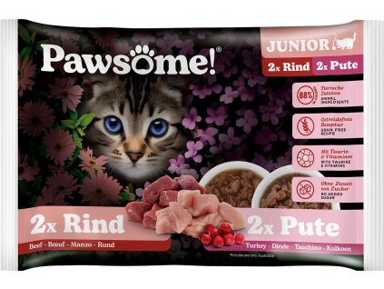 101944 pawsome junior s hovezim s krutim masem multipack 4x85 g