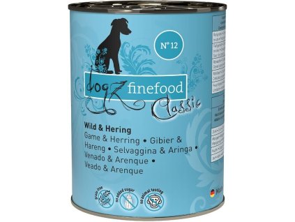 86379 konzerva dogz finefood no 12 se zverinou a sledim masem 400 g
