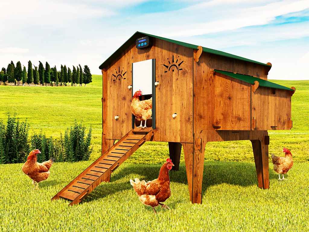 Bezpečnostní dvířka s pojistkou ke kurníku CHICKEN GUARD DOOR 25x30
