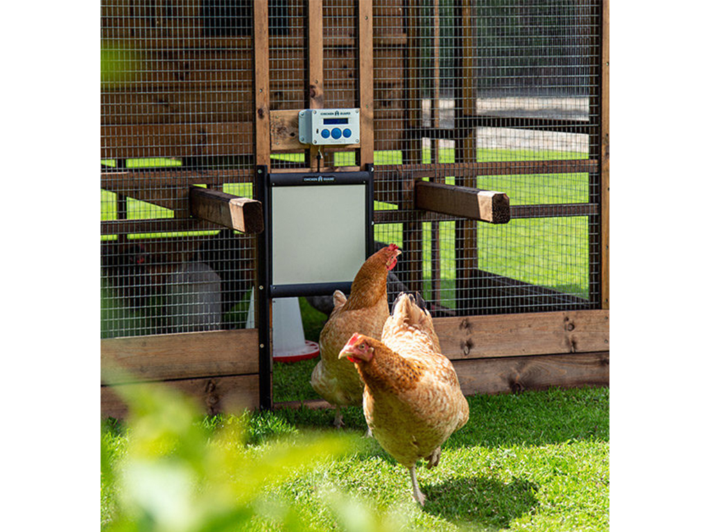 Bezpečnostní dvířka s pojistkou ke kurníku CHICKEN GUARD DOOR 25x30