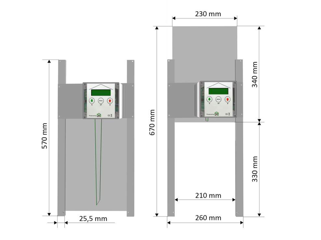 Komplet automatického otevírání a zavírání kurníku JOSTechnik HK-Bat 23x34 R