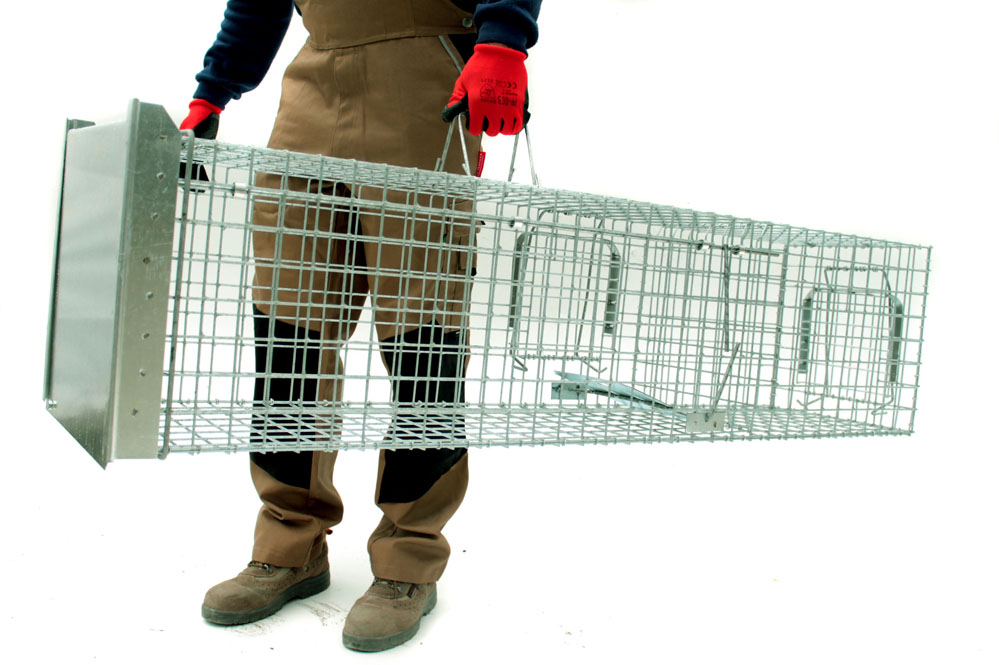 Profesionální past na lišky, kuny, vydry a kočky TRAP ST130x34x34K