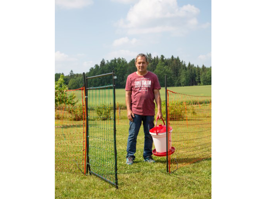 Brána k sítím pro elektrické ohradníky KERBL 95-125 cm