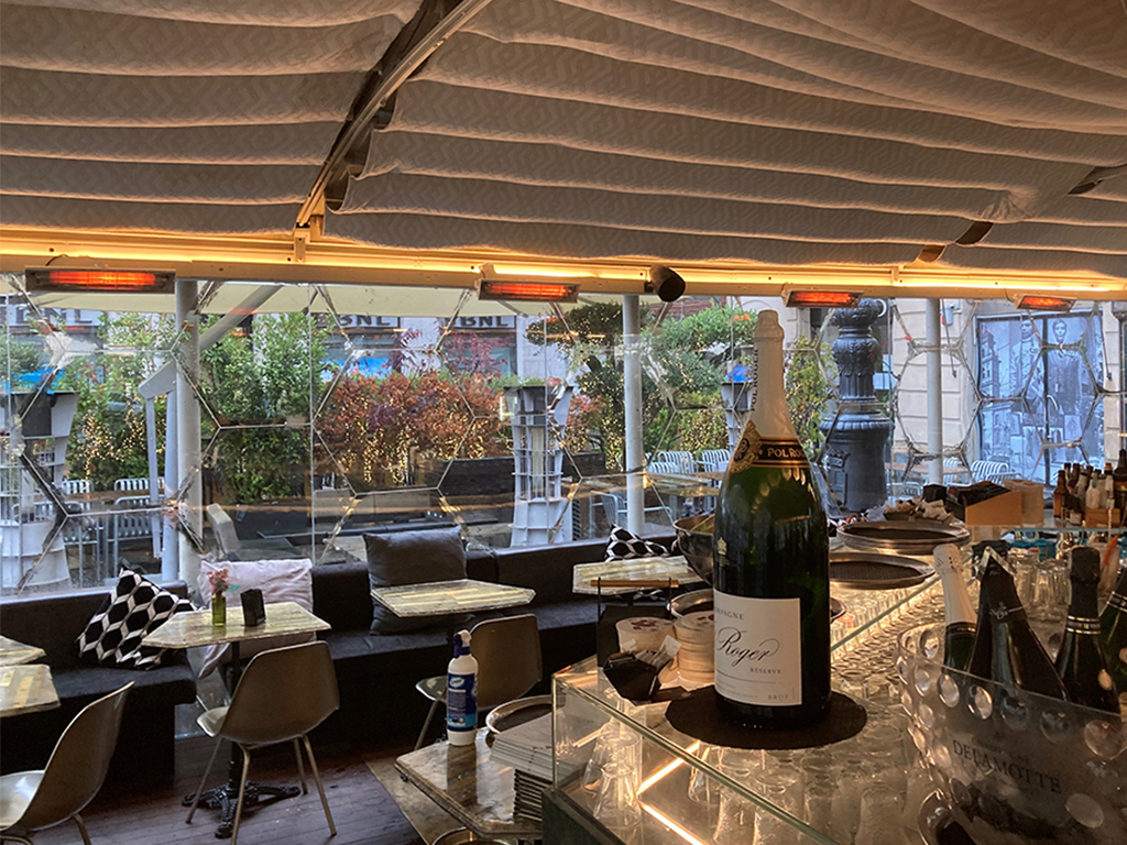 Infrazářič nástěnný SYNER LBL 1000 W pro koupelny, terasy, pergoly, dílny