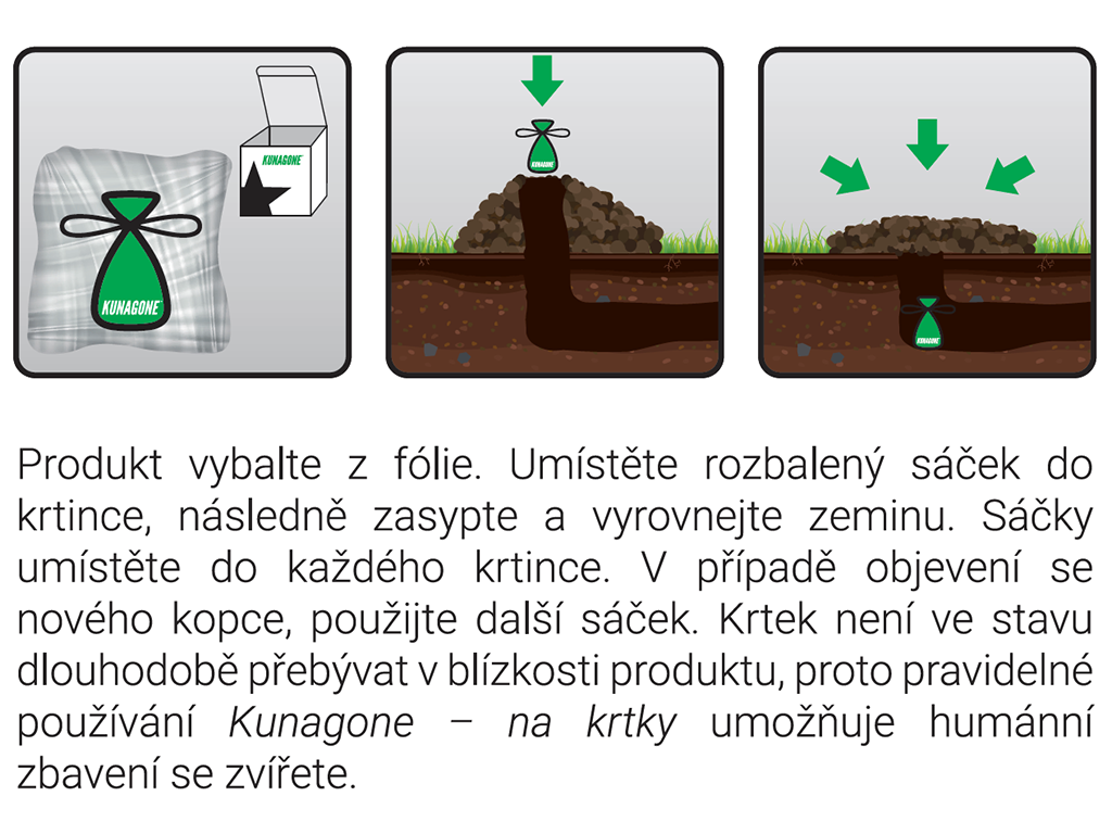 Pachový odpuzovač koček KUNAGONE, set 2 ks