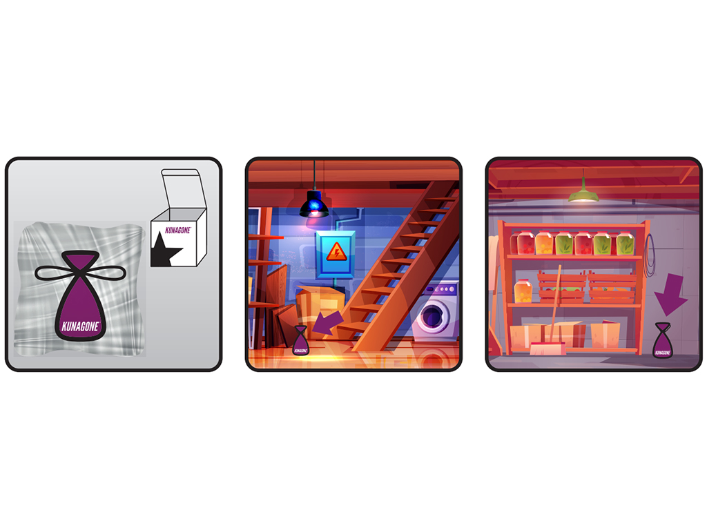 Pachový odpuzovač myší KUNAGONE, set 10 ks