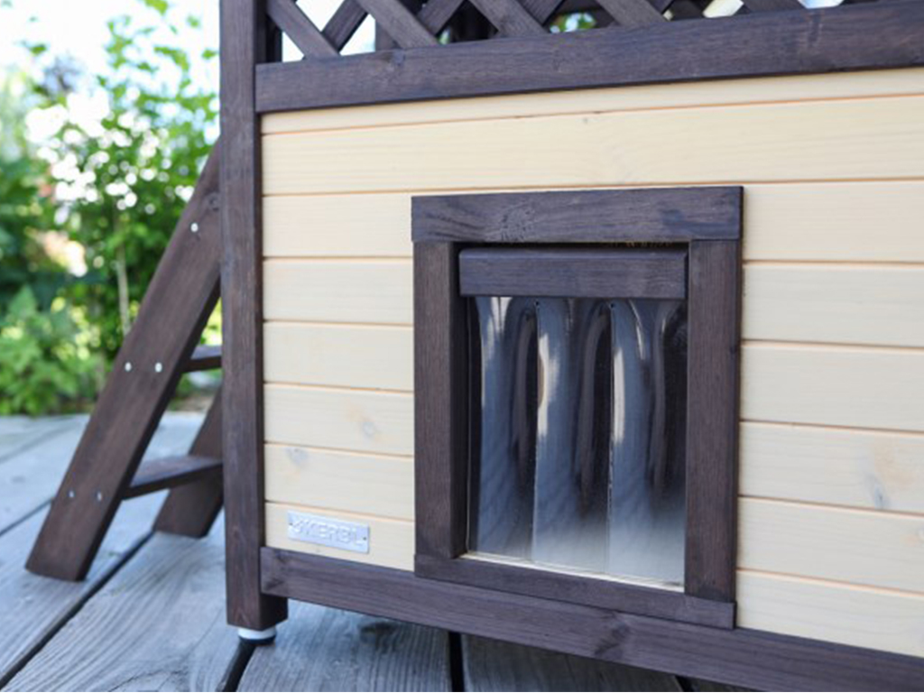 Zateplená bouda pro kočky KERBL 4-SEASON DELUXE 88x57x77cm