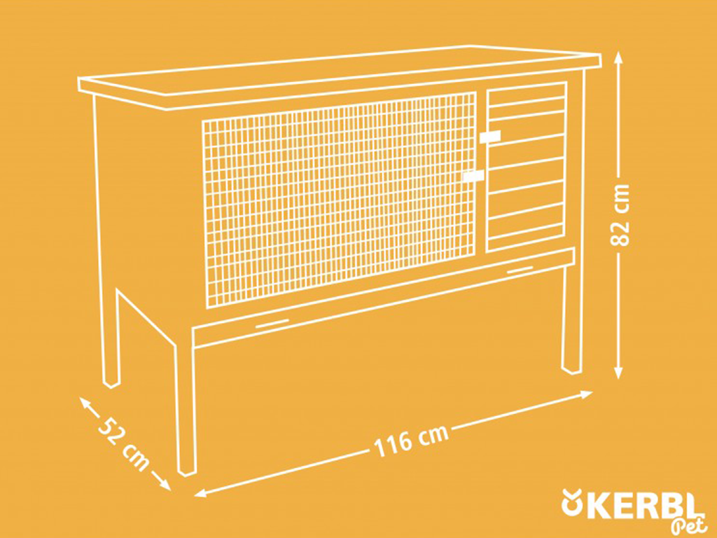 Králíkárna KERBL BUDDY 116x52x82 cm