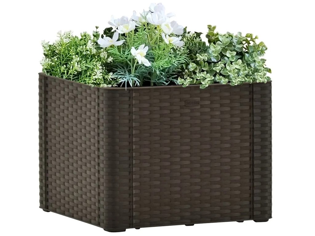 Samozavlažovací truhlík, vyvýšený záhon STEFANPLAST NATURAL DELUXE 43 moka