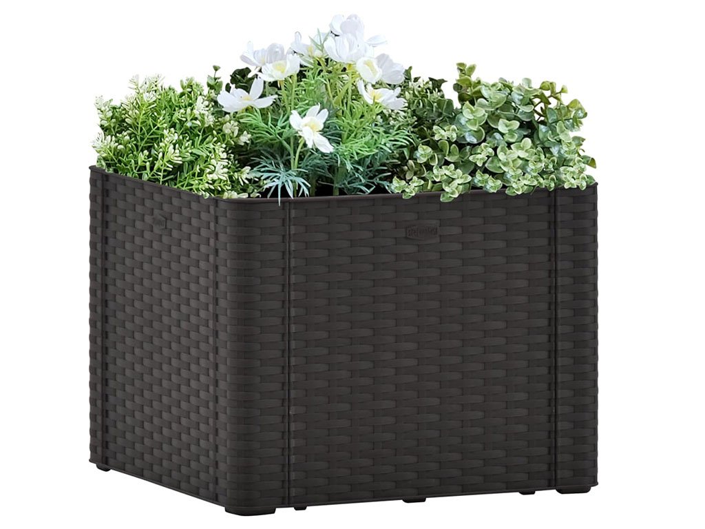Samozavlažovací truhlík, vyvýšený záhon STEFANPLAST NATURAL DELUXE 43 antracit