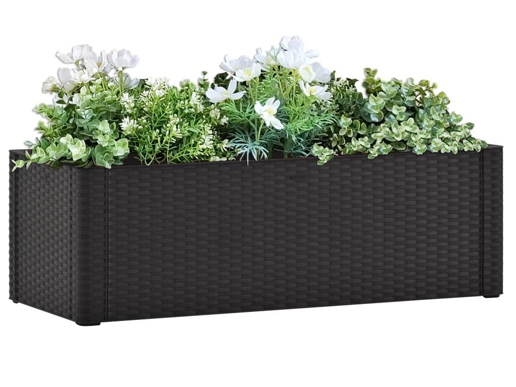 Samozavlažovací truhlík, vyvýšený záhon STEFANPLAST NATURAL DELUXE 100 antracit