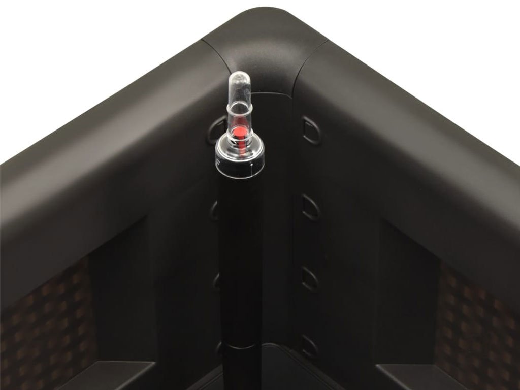 Samozavlažovací truhlík, vyvýšený záhon STEFANPLAST NATURAL DELUXE 100 antracit