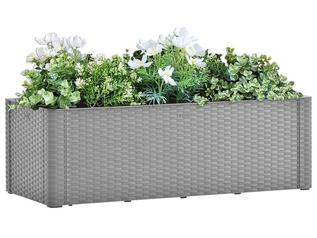 Samozavlažovací truhlík, vyvýšený záhon STEFANPLAST NATURAL DELUXE 100 šedá