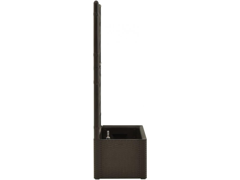 Samozavlažovací truhlík, vyvýšený záhon STEFANPLAST NATURAL DELUXE 100 moka, s mřížkou
